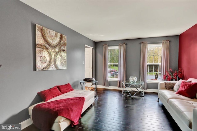 3202 Nash Rd, Reading, PA 19608 - living room featuring baseboards and dark wood finished floors