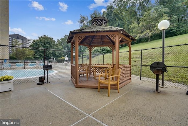 6300 Stevenson Ave Unit 523, Alexandria, VA 22304 - view of patio featuring a gazebo and a tennis court