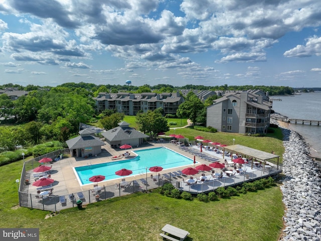 2012 Quay Village Ct Unit 202, Annapolis, MD 21403 - community pool with a water view and a patio