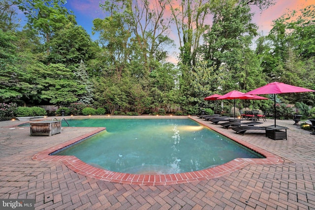 1716 Olmsted Way E, Camp Hill, PA 17011 - swimming pool featuring a patio and a fire pit