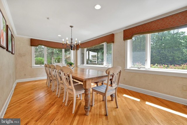 1716 Olmsted Way E, Camp Hill, PA 17011 - dining room featuring healthy amount of natural light, crown molding, baseboards, light wood-style flooring, and recessed lighting
