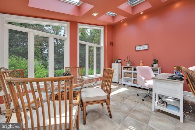 1716 Olmsted Way E, Camp Hill, PA 17011 - office with a skylight, recessed lighting, and light tile patterned flooring