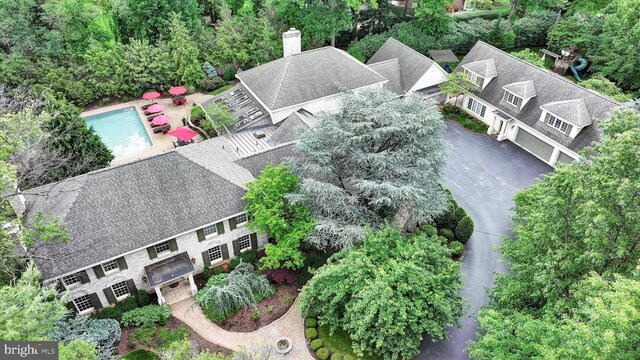 1716 Olmsted Way E, Camp Hill, PA 17011 - view from above of property featuring a pool