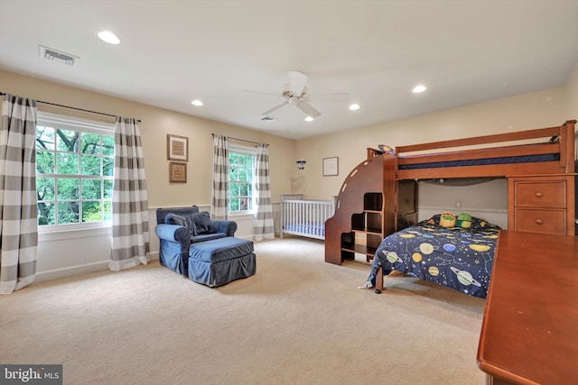 1716 Olmsted Way E, Camp Hill, PA 17011 - carpeted bedroom featuring recessed lighting, a ceiling fan, and baseboards