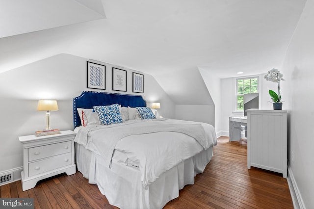 512 Worthington Rd, Chester Springs, PA 19425 - bedroom with dark wood-style floors, baseboards, and lofted ceiling