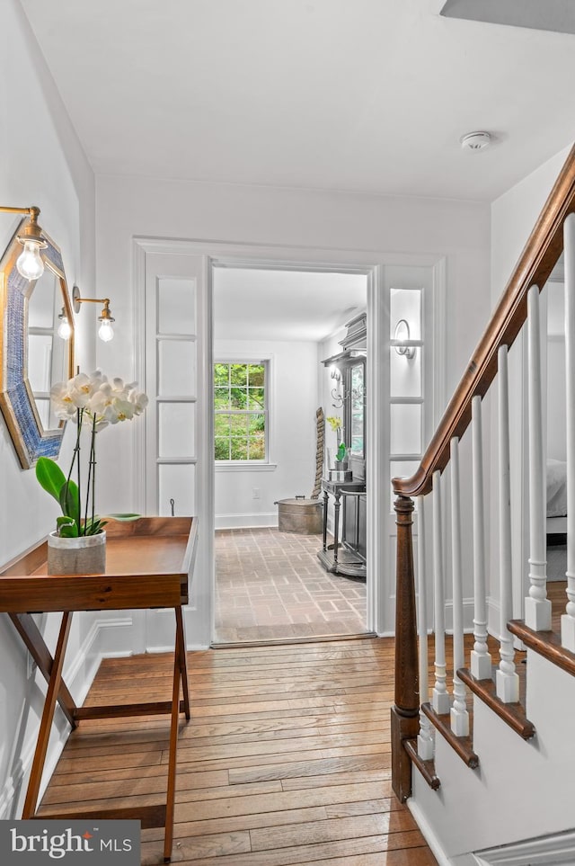 512 Worthington Rd, Chester Springs, PA 19425 - entrance foyer featuring stairs, hardwood / wood-style floors, and baseboards
