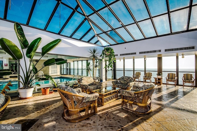 10900 Coastal Hwy Unit 1011, Ocean City, MD 21842 - sunroom featuring lofted ceiling