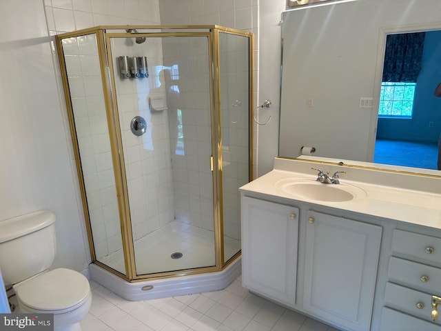 661 Straffan Unit 304, Lutherville Timonium, MD 21093 - full bath featuring a stall shower, tile patterned floors, toilet, and vanity