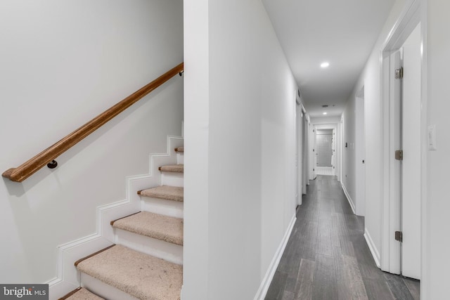 1201 Staples St NE Unit 1, Washington, DC 20002 - staircase featuring wood finished floors, recessed lighting, and baseboards