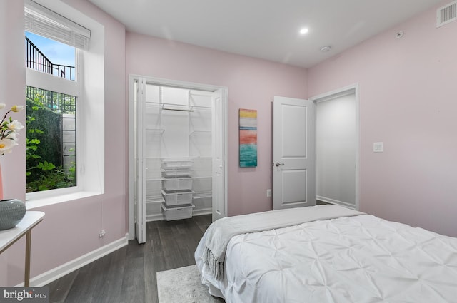 1201 Staples St NE Unit 1, Washington, DC 20002 - bedroom with dark wood finished floors, baseboards, and recessed lighting