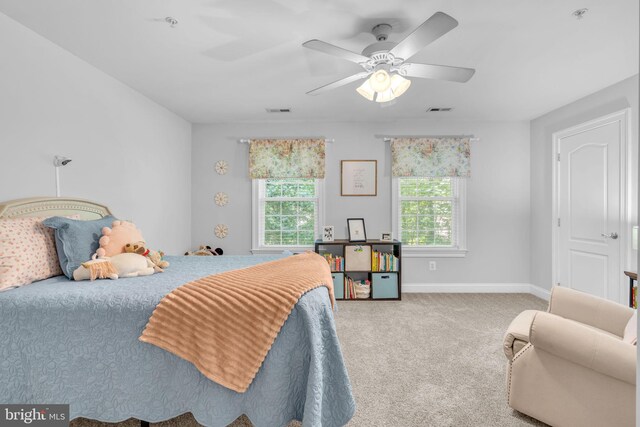 14745 Jennifer Ct, Issue, MD 20645 - bedroom featuring carpet, baseboards, and a ceiling fan
