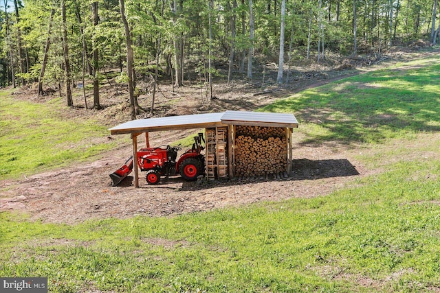 6194 Milo School Rd, Great Cacapon, WV 25422 - view of green lawn with a carport