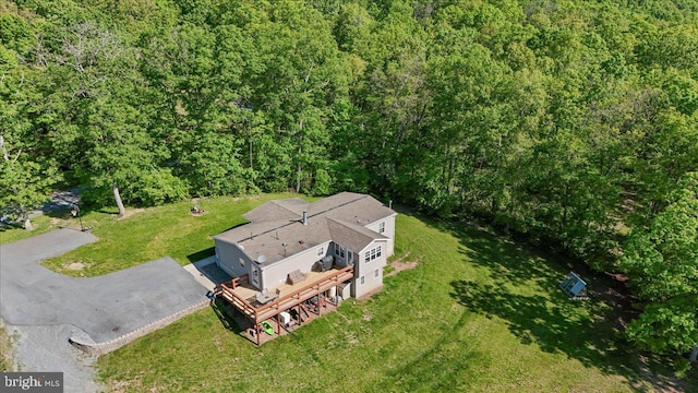 6194 Milo School Rd, Great Cacapon, WV 25422 - aerial view of property and surrounding area with a forest