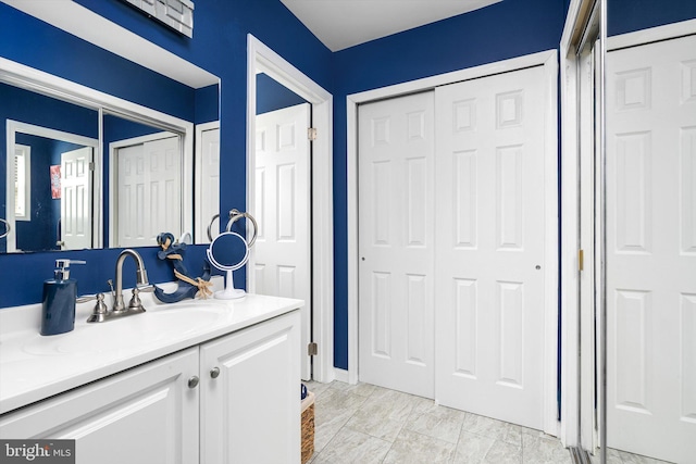 104 Lake View Ct, Columbus, NJ 08022 - bathroom with vanity and marble finish floors