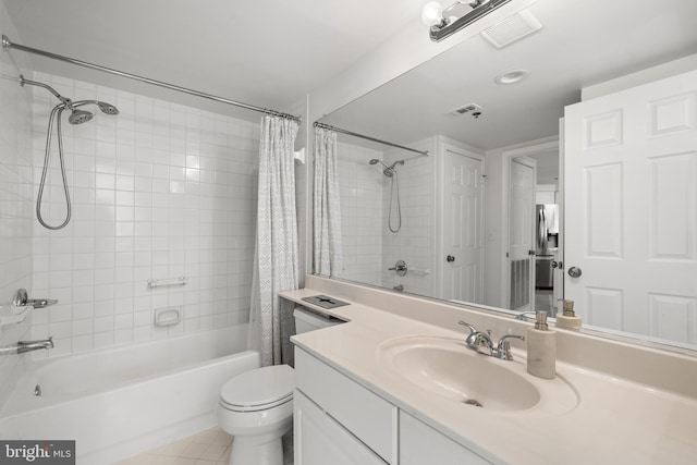1045 N Utah St Unit 2-304, Arlington, VA 22201 - full bathroom featuring shower / tub combo, toilet, tile patterned flooring, and vanity