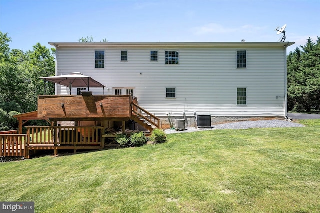 661 Germany Rd, Stephens City, VA 22655 - back of house with a gazebo, cooling unit, a deck, and a yard