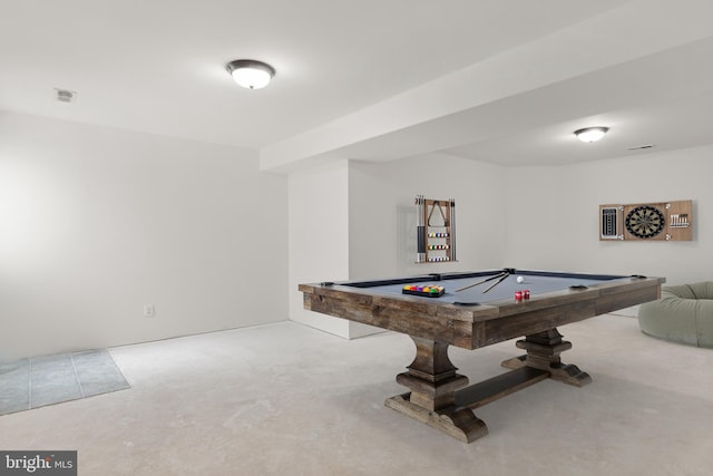 600 Grace St, Herndon, VA 20170 - game room featuring billiards and concrete floors
