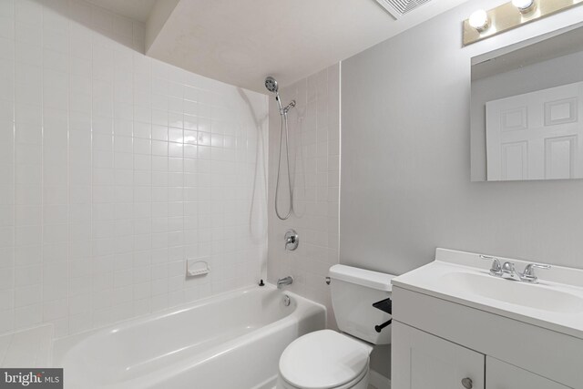 600 Grace St, Herndon, VA 20170 - full bathroom with bathtub / shower combination, toilet, and vanity