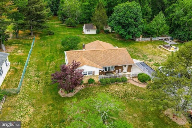 view from above of property