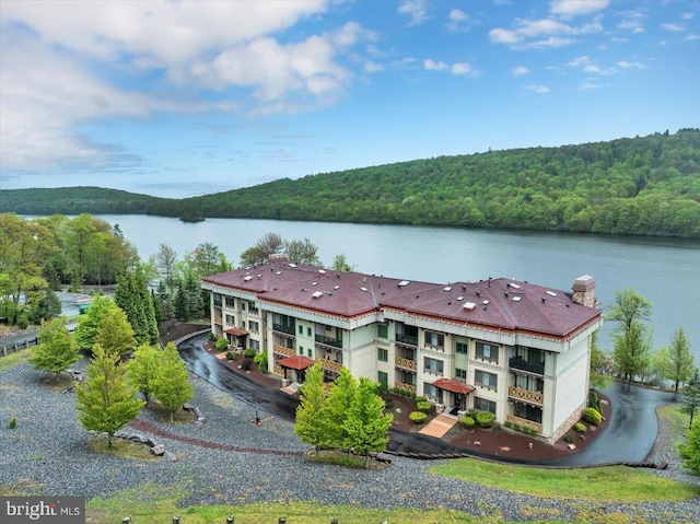 320 Hummingbird Way Unit 302, Lake Harmony, PA 18624 - bird's eye view of a nearby body of water and a heavily wooded area