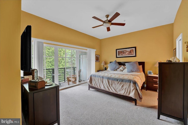 320 Hummingbird Way Unit 302, Lake Harmony, PA 18624 - carpeted bedroom featuring access to exterior and a ceiling fan