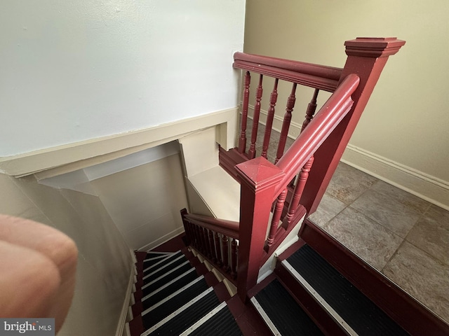 4712 Woodland Ave, Philadelphia, PA 19143 - staircase with baseboards