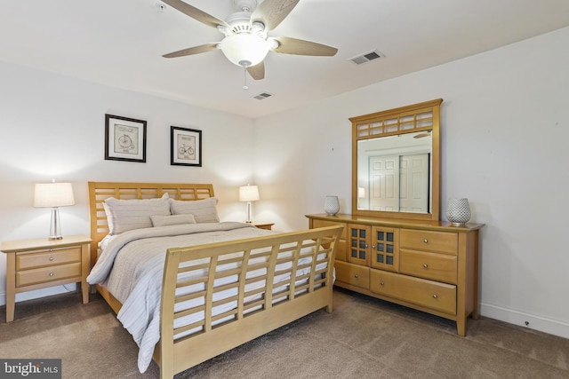 2714 Cabernet Ln, Annapolis, MD 21401 - bedroom with carpet floors, ceiling fan, and baseboards