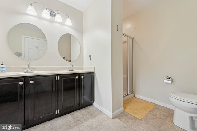 1415 Aspen Ct, West Chester, PA 19380 - full bathroom featuring a stall shower, baseboards, and toilet