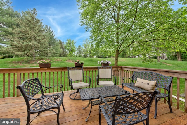 1415 Aspen Ct, West Chester, PA 19380 - wooden deck featuring a lawn