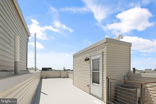view of patio featuring central air condition unit