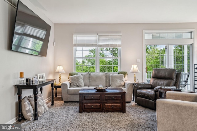 1723 Magnolia Ct, Garnet Valley, PA 19060 - living area featuring baseboards
