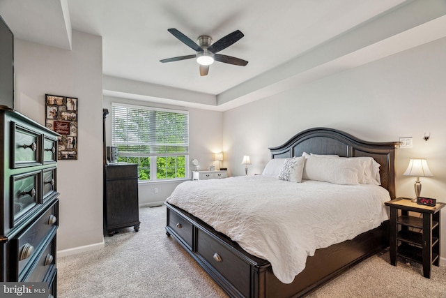 1723 Magnolia Ct, Garnet Valley, PA 19060 - bedroom with light colored carpet, baseboards, and ceiling fan