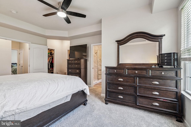 1723 Magnolia Ct, Garnet Valley, PA 19060 - bedroom with light carpet, a spacious closet, a closet, baseboards, and ensuite bath