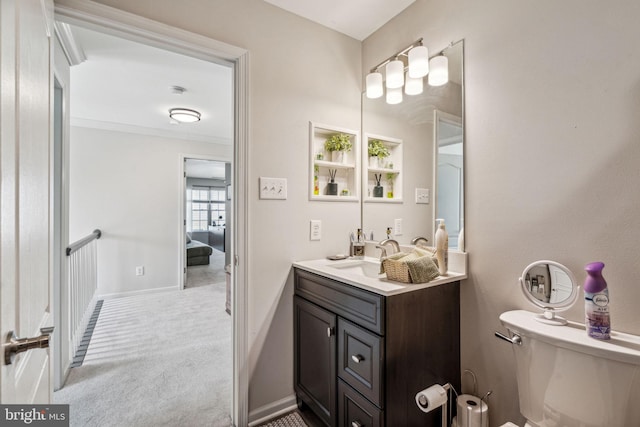 1723 Magnolia Ct, Garnet Valley, PA 19060 - bathroom with vanity, toilet, and baseboards