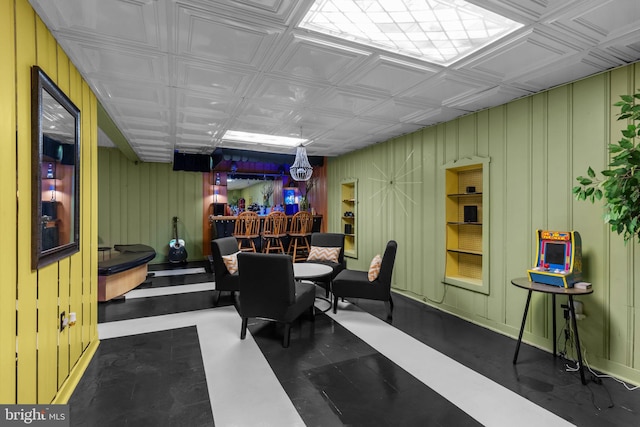217 Lake Ave, Hamilton, NJ 08610 - office area with an ornate ceiling and tile patterned floors