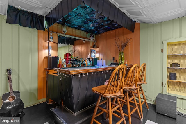 217 Lake Ave, Hamilton, NJ 08610 - indoor dry bar featuring a decorative wall