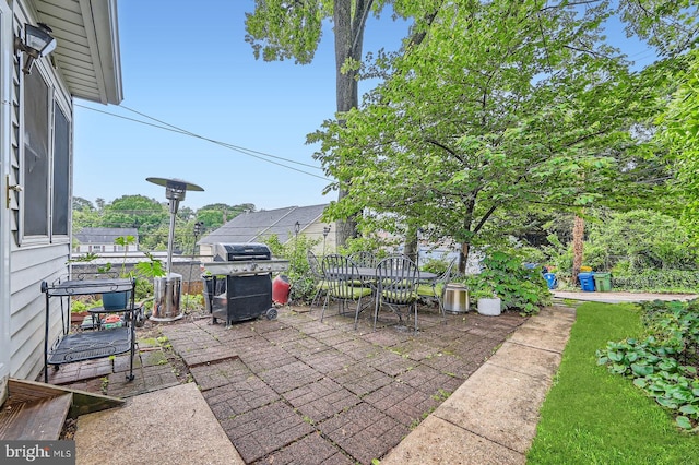 view of patio / terrace featuring area for grilling