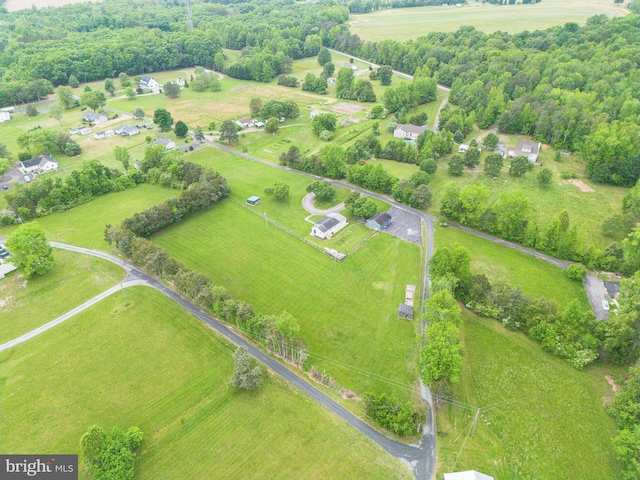 aerial view of sparsely populated area