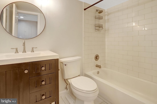 1001 N Randolph St Unit 109, Arlington, VA 22201 - full bath with toilet, vanity, tub / shower combination, tile patterned flooring, and baseboards
