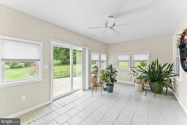 view of sunroom / solarium