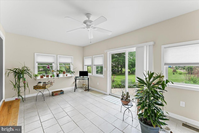 view of sunroom / solarium