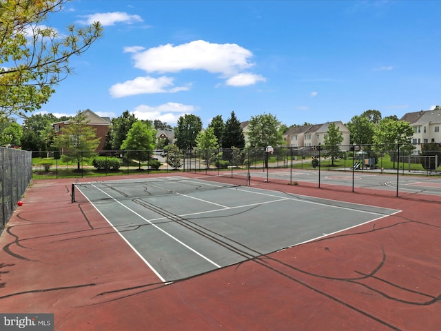 9757 Cheshire Ridge Cir, Manassas, VA 20110 - view of tennis court with a residential view and community basketball court