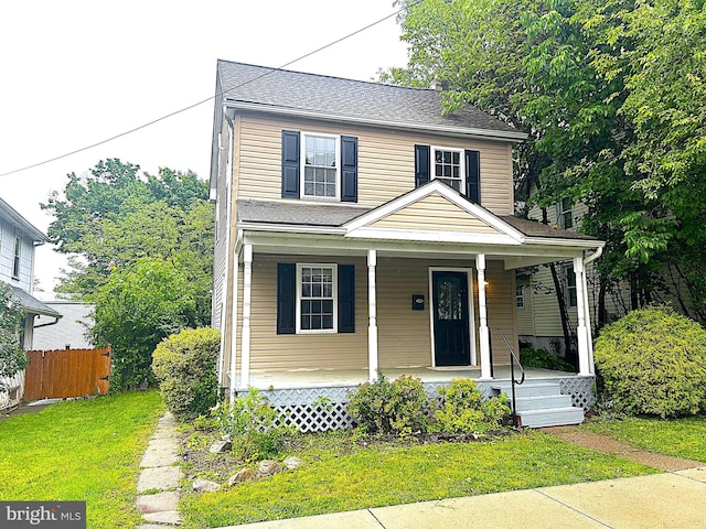 147 W Broad St, Telford, PA 18969 - view of front of property featuring covered porch and a shingled roof