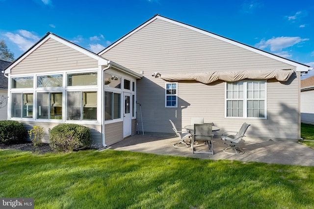 4 Montclair Ave, Berlin, NJ 08009 - back of house featuring a patio area, a lawn, and a sunroom