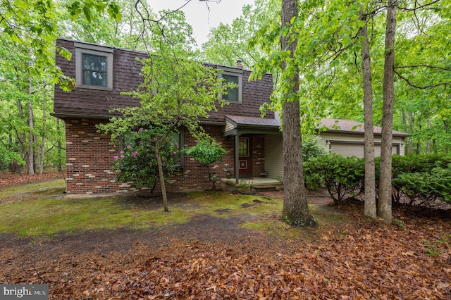 2 Wicklow Dr, Tabernacle, NJ 08088 - view of front of home with brick siding, a shingled roof, an attached garage, and mansard roof