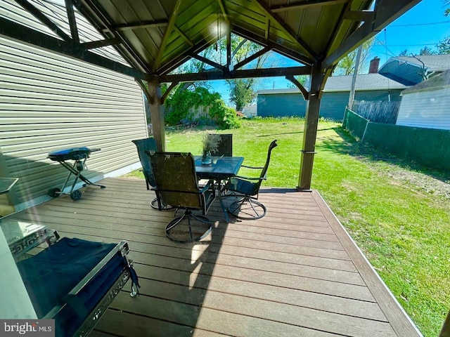 2817 Comly Rd, Philadelphia, PA 19154 - deck featuring outdoor dining area and a gazebo