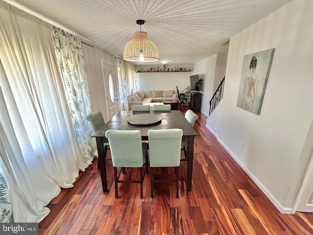 2817 Comly Rd, Philadelphia, PA 19154 - dining space featuring dark wood-style floors and baseboards