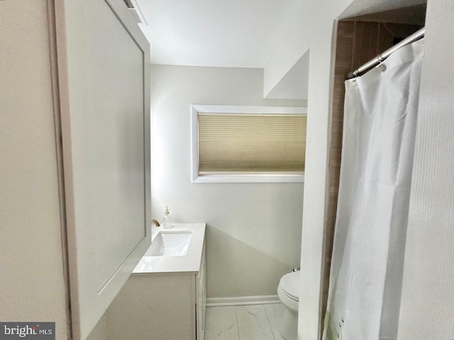 2817 Comly Rd, Philadelphia, PA 19154 - bathroom with baseboards, vanity, and toilet