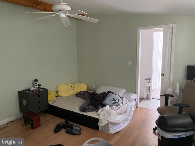 5110 Berclair Plantation Ln, Fredericksburg, VA 22408 - bedroom featuring light wood finished floors, baseboards, and a ceiling fan