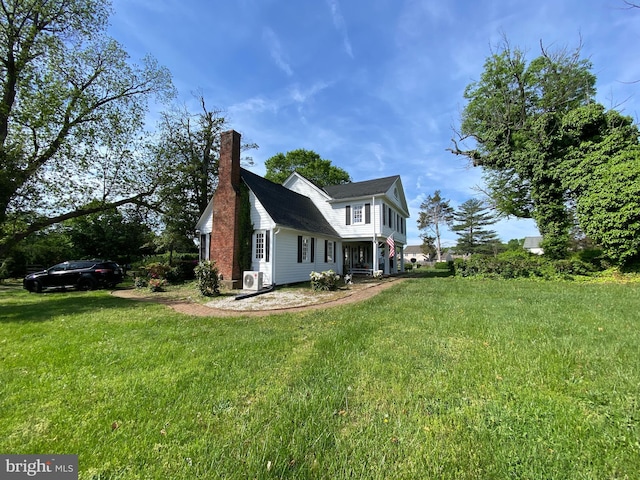 5110 Berclair Plantation Ln, Fredericksburg, VA 22408 - view of home's exterior featuring a yard and a chimney